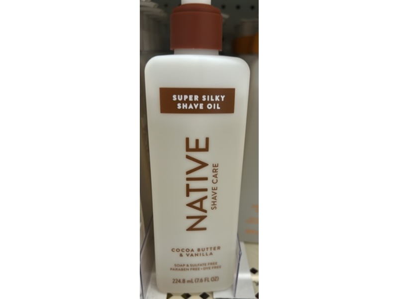 Native Shaving Oil, Cocoa Butter & Vanilla, 7.6 fl oz/224.8 mL