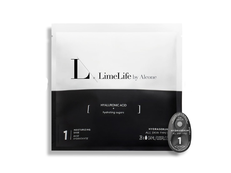 LimeLife By Alcone HydraSerum Moisturizing Base, Hyaluronic Acid + Hydrating Sugars, 0.003 fl oz/0.4 mL, 28 Count