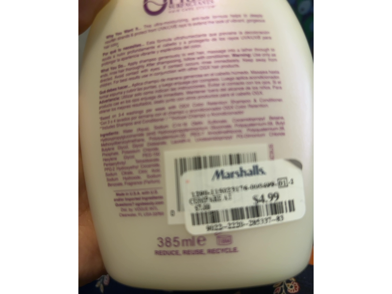 Ogx Vibrant Color Vibes Shampoo,13 fl oz/385 mL