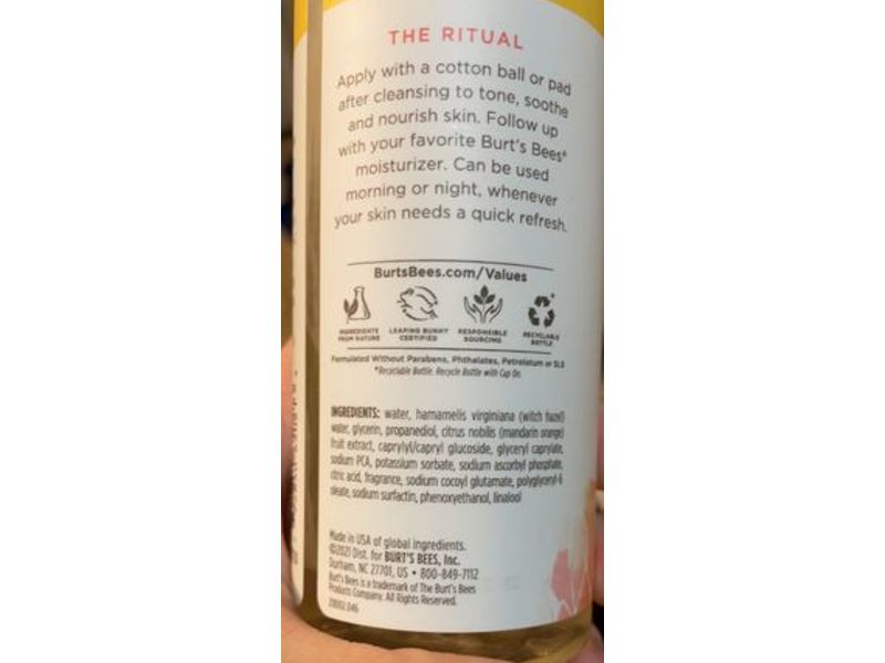 Burt's Bees Truly Glowing Toner, Vitamin C, 12 fl oz/354.8 mL