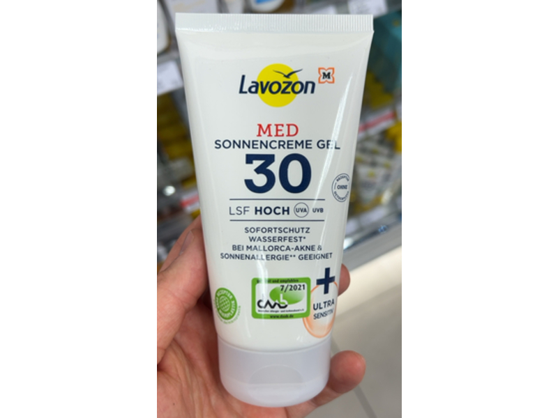 Muller Lavozon Med Sunscreen Gel, SPF 30, 150 mL