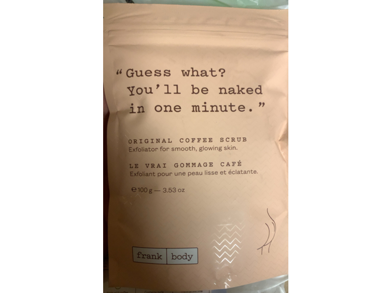 Frank Body Original Coffee Scrub, 3.53 oz/100 g