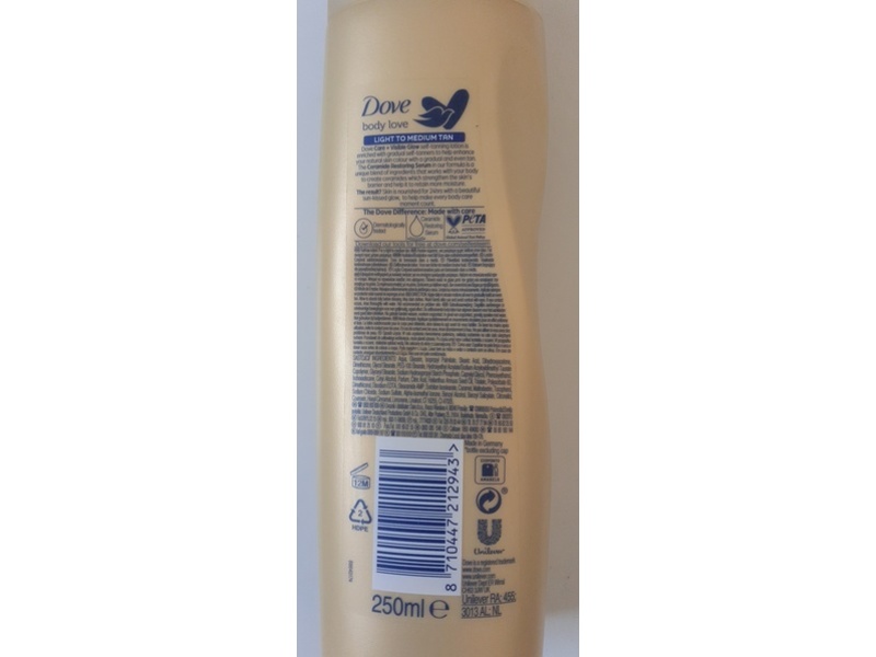 Dove Visible Glow Self Tan Lotion, Light To Medium, 250 mL, Pack Of 2