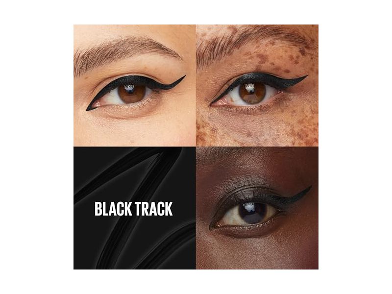 Maybelline New York Tattoo Studio Dip-Ink Liquid Eyeliner, 100 Black Track, 0.06 fl oz/2 mL