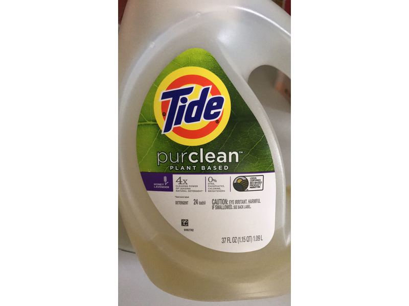 Tide Purclean Honey Lavender Liquid Laundry Detergent, 37 Ounce
