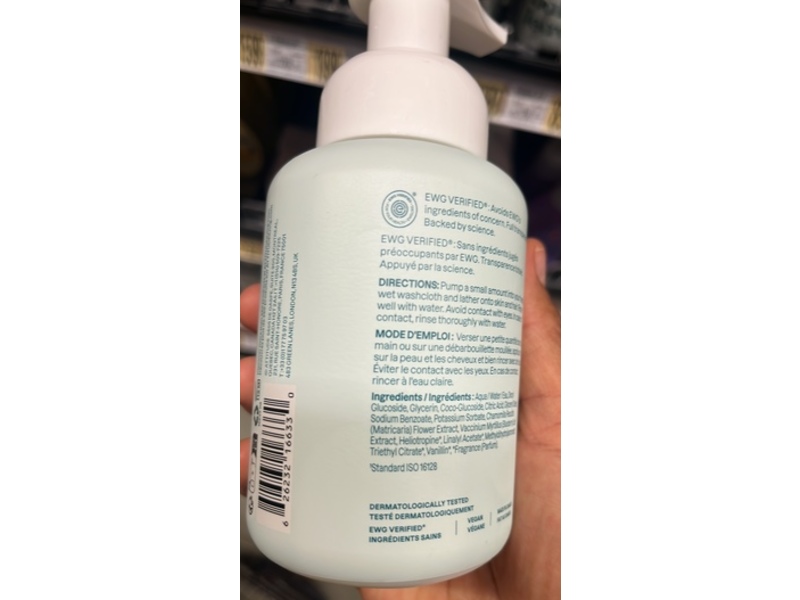 Attitude Hair & Body Foaming Wash, Baby Leaves, 10 fl oz/295 mL