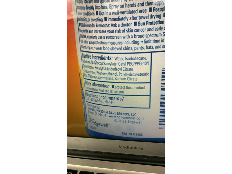 Banana Boat Kids Mineral Sunscreen Spray, SPF 30, 5 oz/142 g, Pack Of 2