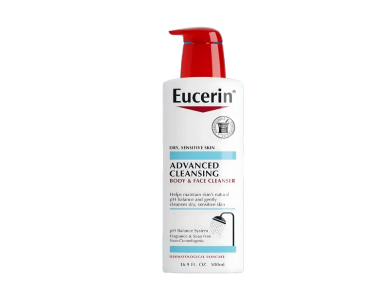 Eucerin Advanced Cleansing Body & Face Cleanser, 16.9 fl oz/ 500 mL