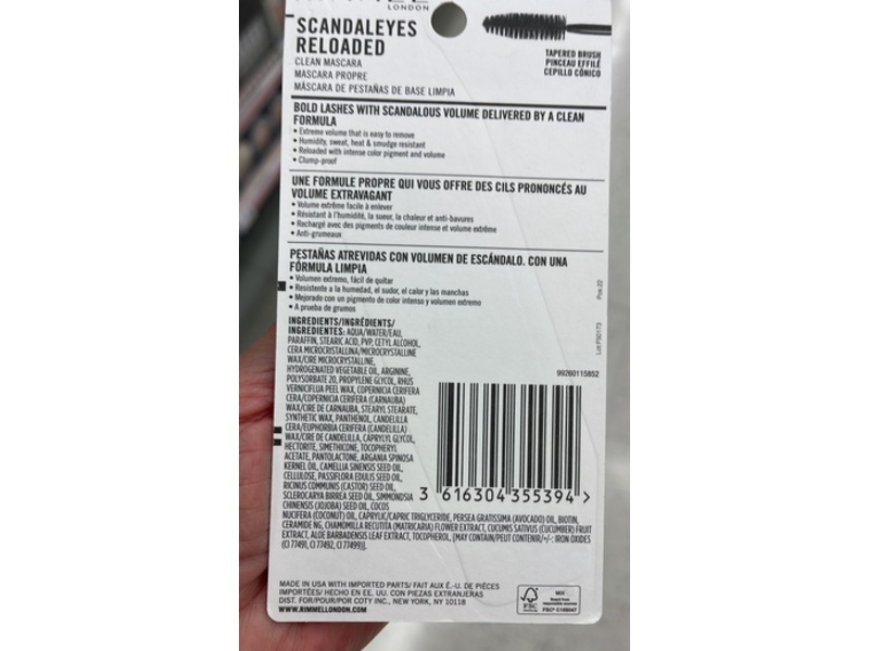 Rimmel London Scandal Eyes Reloaded Mascara, 001, 0.40 fl oz/12 mL