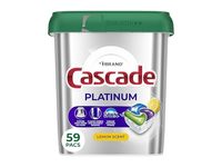 Cascade Platinum Dishwasher Pods, Lemon Scent, 31.4 oz/903 g, 59 Count - thumbnail 1