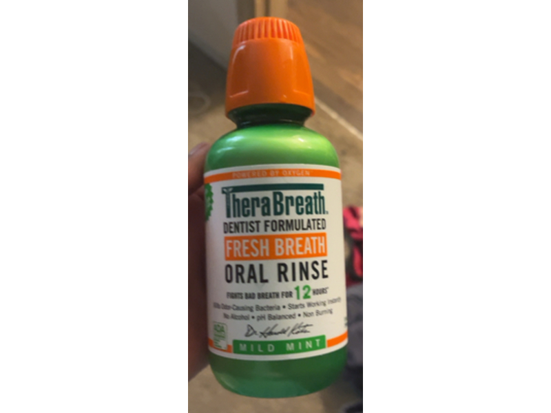 TheraBreath Fresh Breath Oral Rinse, Mild Mint, 10 fl oz/296 mL