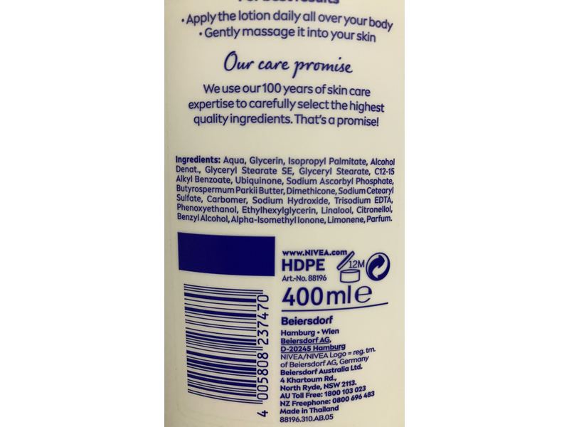 Nivea Firming Body Lotion, Q10 Plus Vitamin C, 400 mL