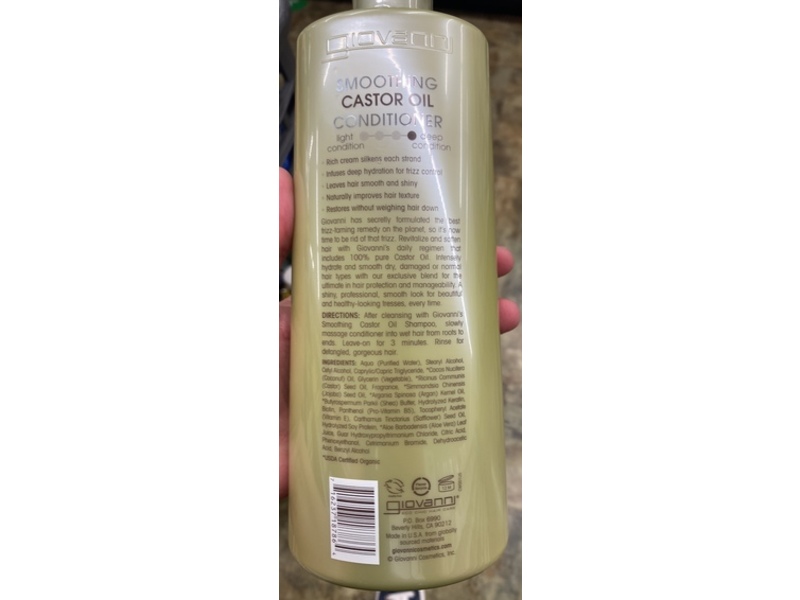 Giovanni Smoothing Conditioner, Castor Oil , 24 fl oz/710 mL