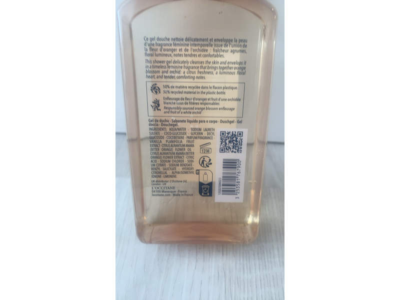 L'Occitane en Provence Shower Gel, Neroli & Orchidee, 8.4 fl oz|250 mL