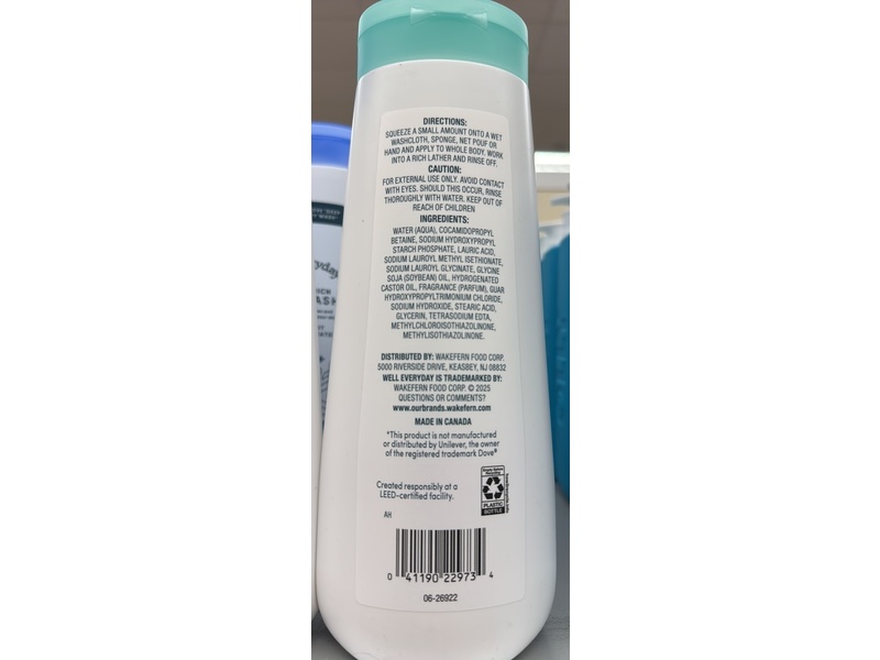 Well Everyday Body Wash, Sensitive Skin, 20 fl oz,591 mL