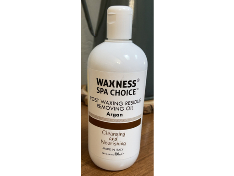 Waxness Spa Choice Post Waxing Residue Removing Oil, Argan, 16.9 fl oz/500 mL