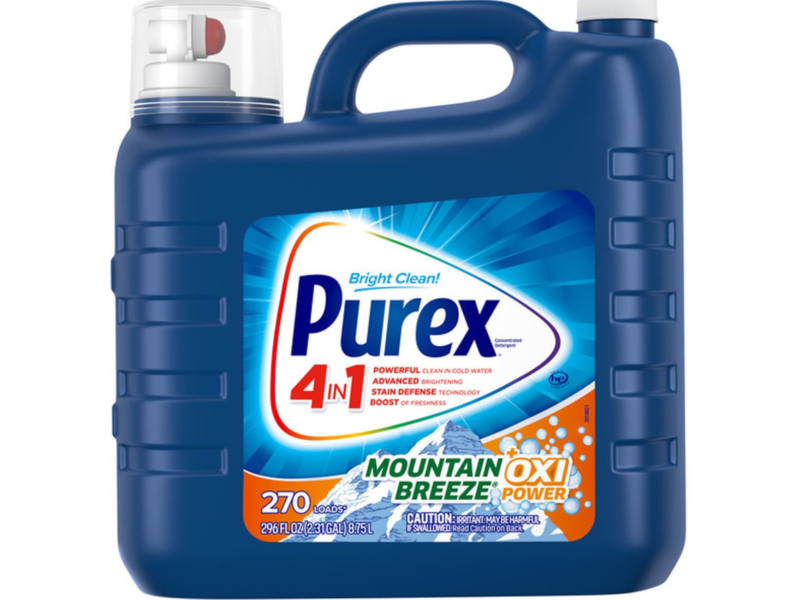 Purex 4 In 1 Detergent, Mountain Breeze, 270 Loads, 296 fl oz/8.75 L