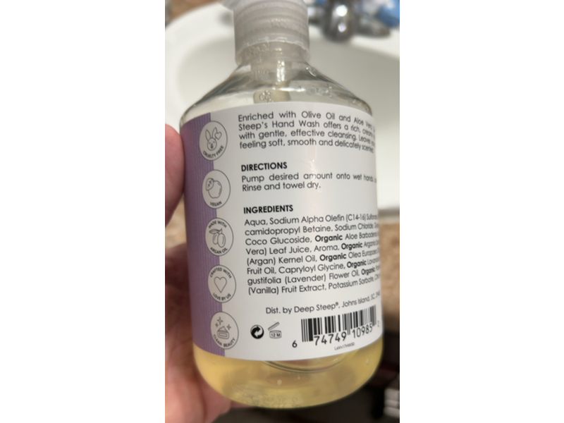 Deep Steep Hand Wash, Lavender Vanilla, 17.6 fl oz/520 mL