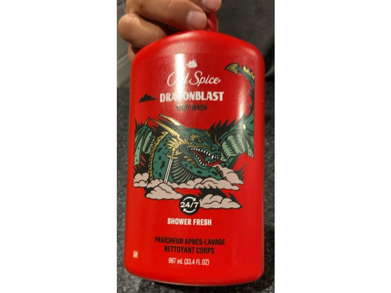 Old Spice Body Wash, Dragonblast, 33.4 fl oz/987 mL, Pack Of 4