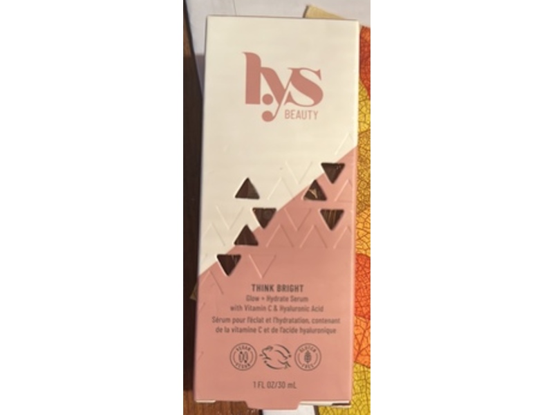 Lys Beauty Think Bright Glow + Hydrate Serum, Vitamin C & Hyaluronic Acid, 1 fl oz/30 mL