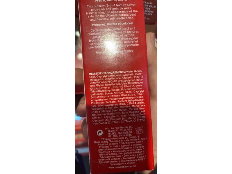 One Size BBB Cream Beauty Blur Balm, 1.0 fl oz/30 mL