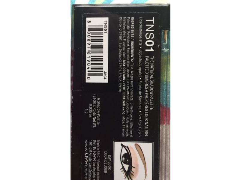 NYX The Natural Shadow Palette, TNS 01, 1 g