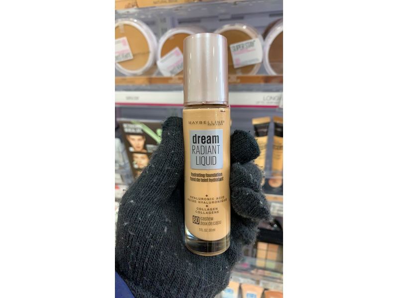 Maybelline Dream Radiant Liquid Hydrating Foundation, Cashew, 1 fl oz/30 mL