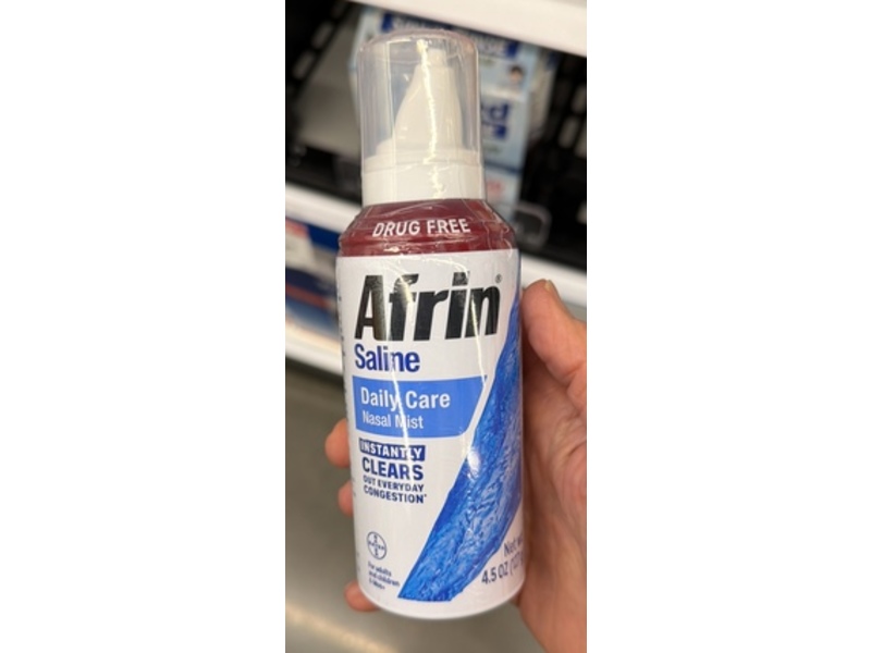 Afrin Saline Daily Care Nasal Spray, 4.5 oz/127 g