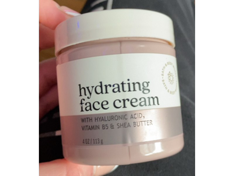 Bath & Body Works Hydrating Face Cream, Hyaluronic Acid + Vitamin B5 & Shea Butter, 4 oz/113 g