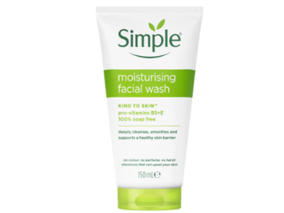 Simple Moisturising Facial Wash, Pro-Vitamins B5+E, 150 mL