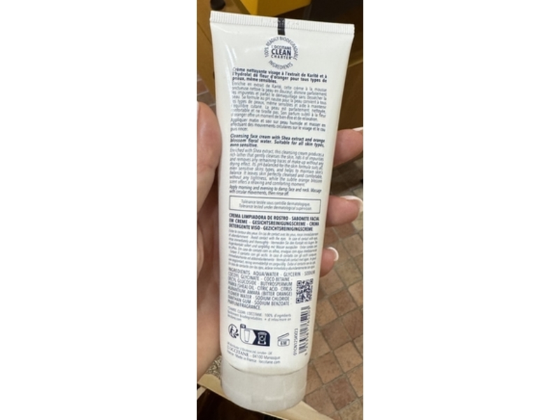 L'Occitane En Provence Cleansing Face Cream, Shea Extract, 4.4 oz/125 mL