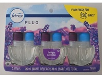 Febreze Plug Room Air Freshener Refills, Twilight Lavender, 2.63 fl oz/78 mL, Pack Of 3 - thumbnail 2