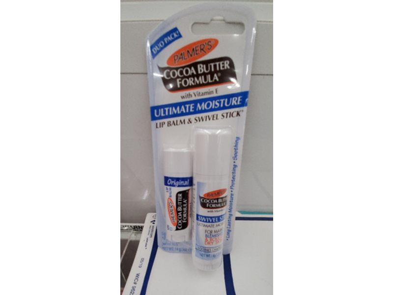 Palmer's Cocoa Butter Formula Lip Balm & Swivel Stick, SPF 15 Original, 5 oz/14 g, Duo Pack