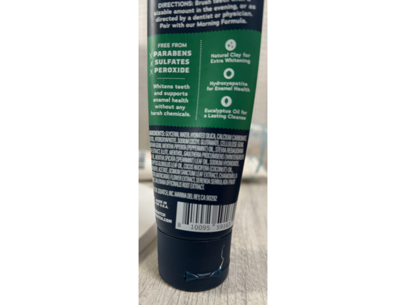 Dr. Squatch Night Formula Men's Natural Whitening Toothpaste, Soothing Spearmint, 4.7 oz