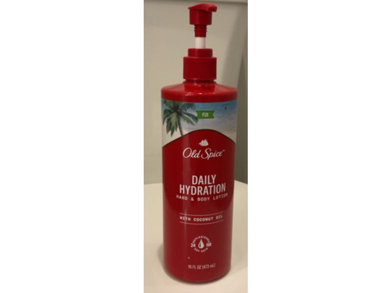 Old Spice Daily Hydration Hand And Body Lotion, Coconut Oil, 16 fl oz/473 mL, Pack Of 4