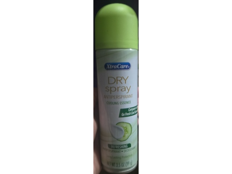 Xtra Care Dry Spray Antiperspirant, Cooling Essence, 3.5 fl oz/99 g