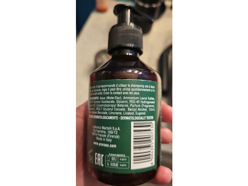 Proraso Beard Wash, Rosemary, 6.8 oz/200 mL