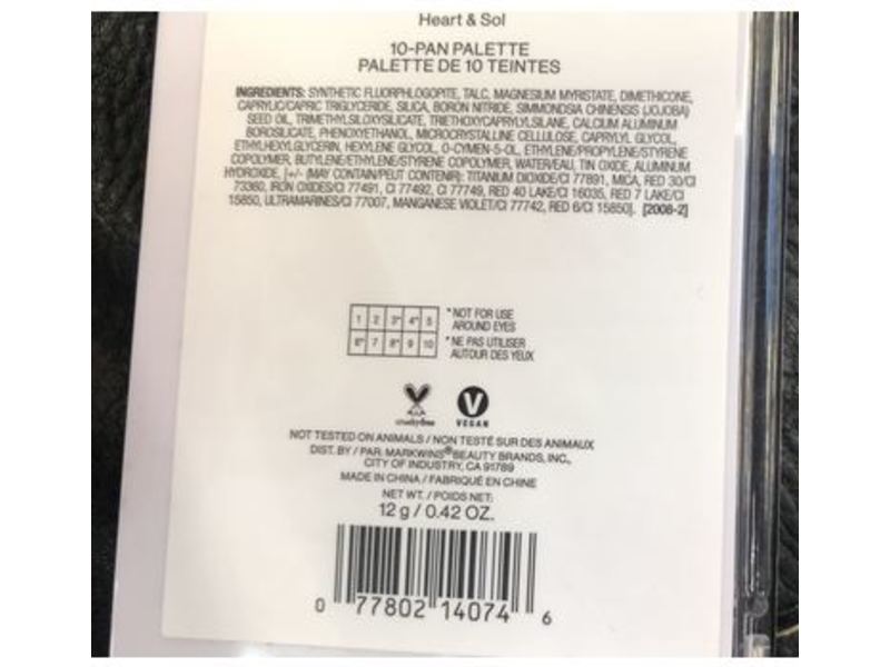 Wet N Wild Color Icon 10-Pan Makeup Palette, Heart & Sol, 0.42 oz / 12 g