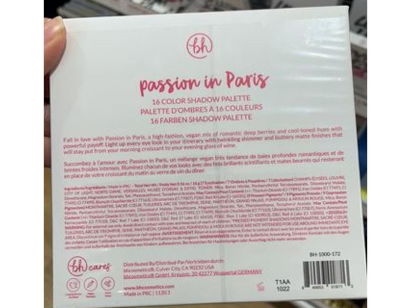 Bh Cosmetics Eyeshadow Palette, Paris, 16 g