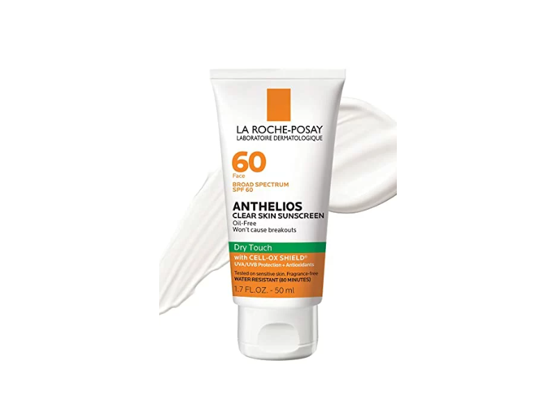 La Roche-Posay Anthelios Clear Skin Face Sunscreen, SPF 60, 1.7 fl oz/50 mL