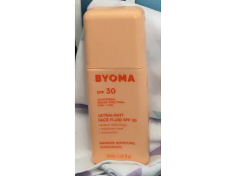 Byoma Ultralight Face Fluid Sunscreen, SPF 30, 1.69 fl oz/50 mL