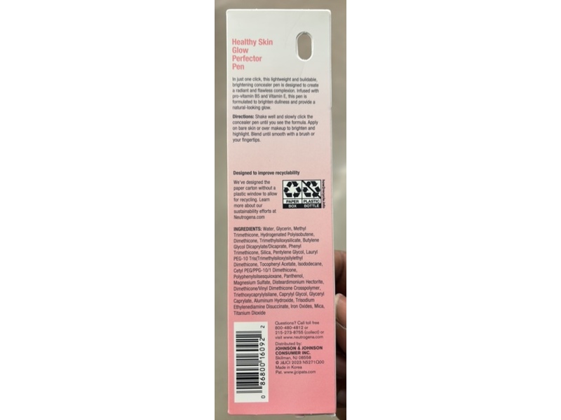 Neutrogena Healthy Skin Glow Perfector Pen, Medium, 0.1 oz/2.83 g