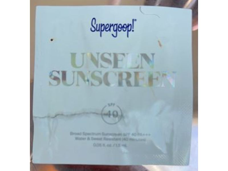 Supergoop! Unseen Sunscreen, SPF 40 PA+++, 0.05 fl oz/1.5 mL