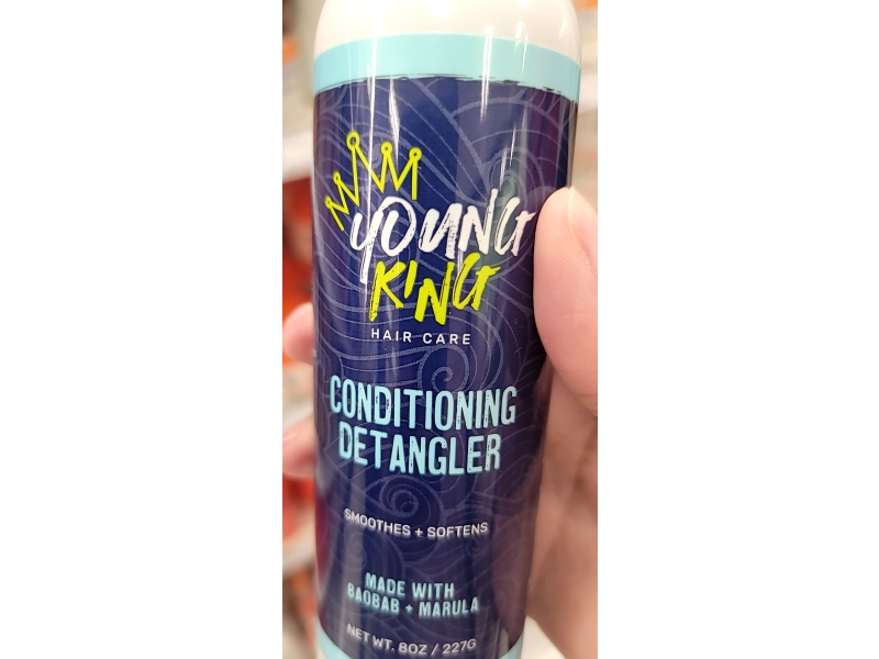 Young King Smoothes + Softens Conditioning Detangler, Baobab + Marula, 8 oz/227 g