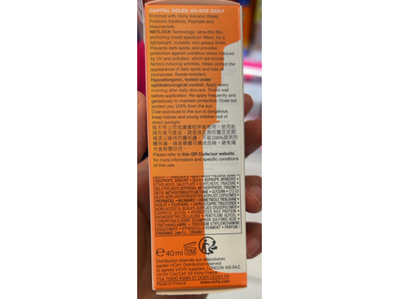 Vichy Ultra Innovation Capital Soleil Uv-Age Daily, SPF 50+ Pa++++, 40 mL