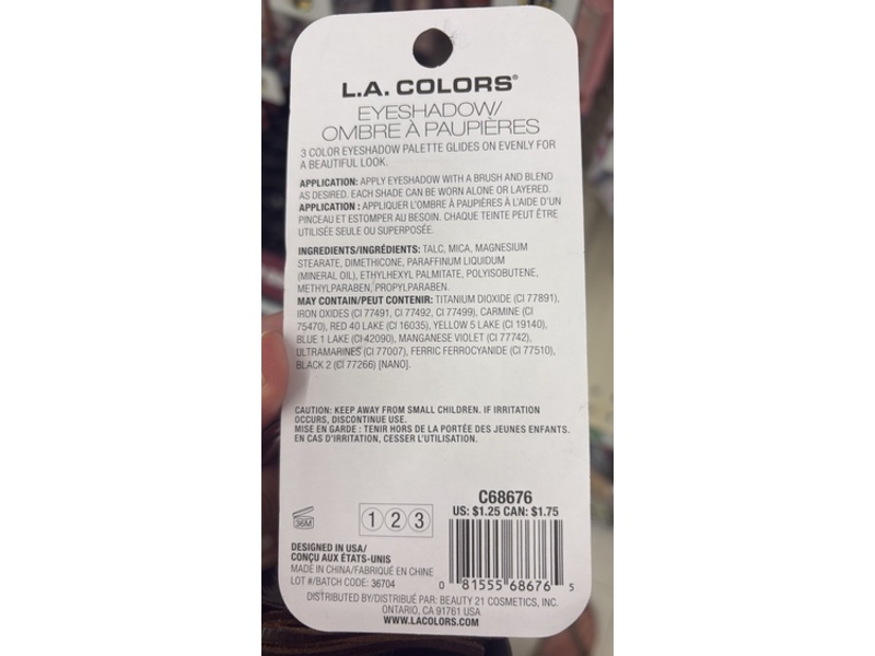 L.A. Colors Multidimensional Eyeshadow Palette, Moonflower, 0.19 oz/5.5 g