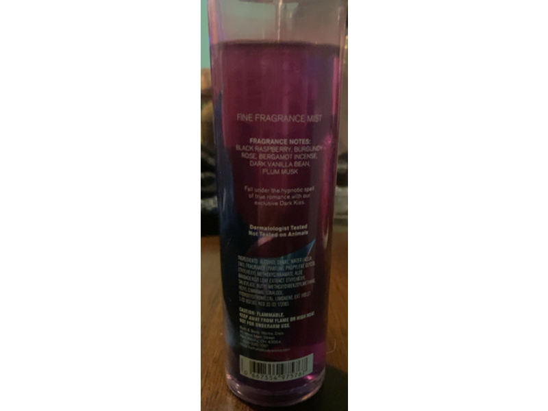 Bath & Body Works Dark Kiss Fine Fragrance Mist, 8 oz/236 mL