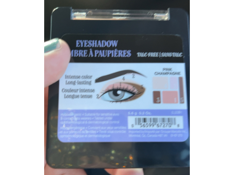 Marcelle Talc-Free Quintet Eyeshadow, Pink Champagne, 5.6 g