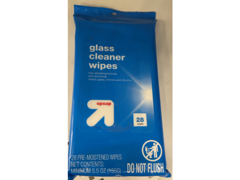 Up & Up Glass Specialty Wipe, Ammonia, 5.5 oz/155 g, 28 Count