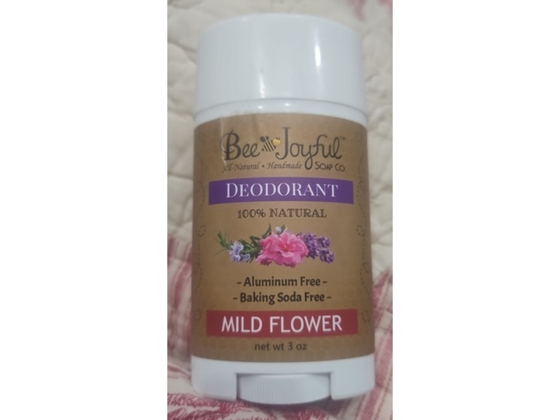 Bee Joyful Aluminum Free Deodorant, Mild Flower, 3 oz